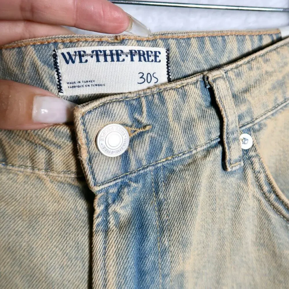 FREE PEOPLE We The Free‎ Waterfalls Bagsy Wide-Leg Jeans Size 30